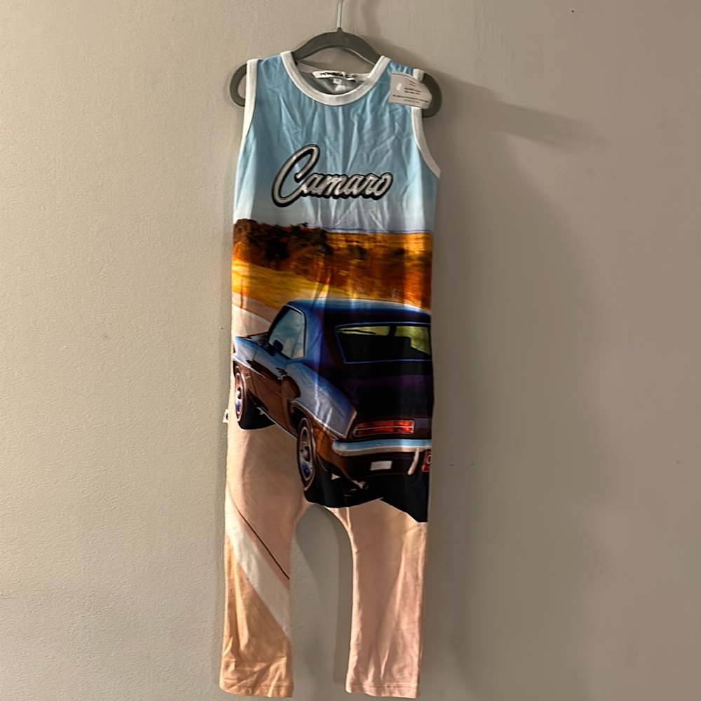 Inchworm Alley Camaro tank romper. Size 4T, NWT